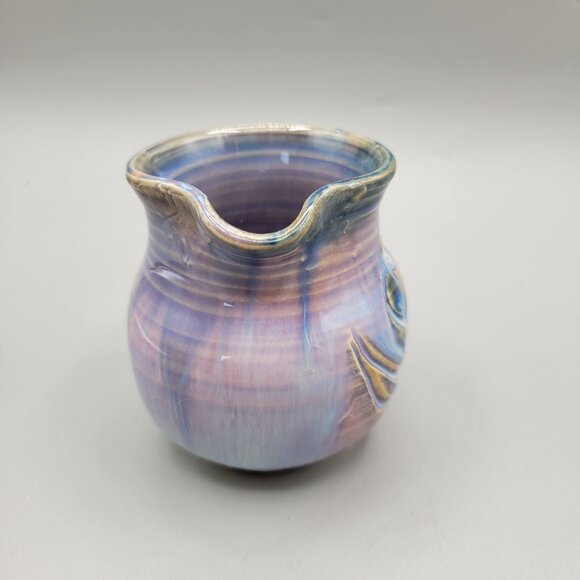 Peggy Steffes IRIS Hand Thrown Pottery Pitcher Montana - Picture 4 of 8